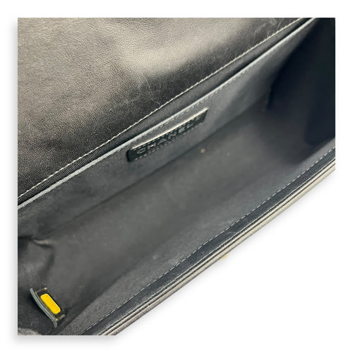 Boy Shoulder Bag Black in Lambskin, Ruthenium hardware