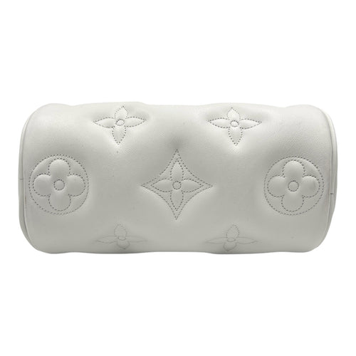 Papillon BB White Crossbody Bag in Calfskin, Gold hardware