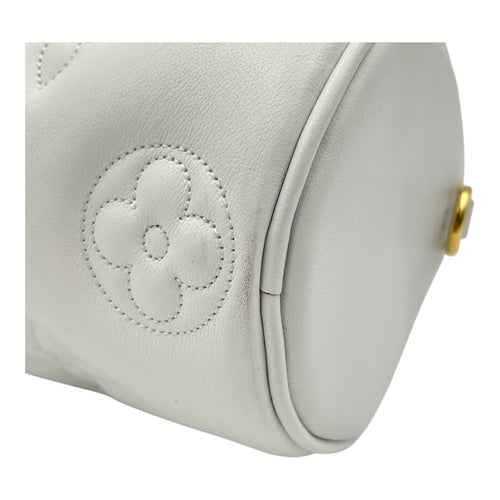 Papillon BB White Crossbody Bag in Calfskin, Gold hardware