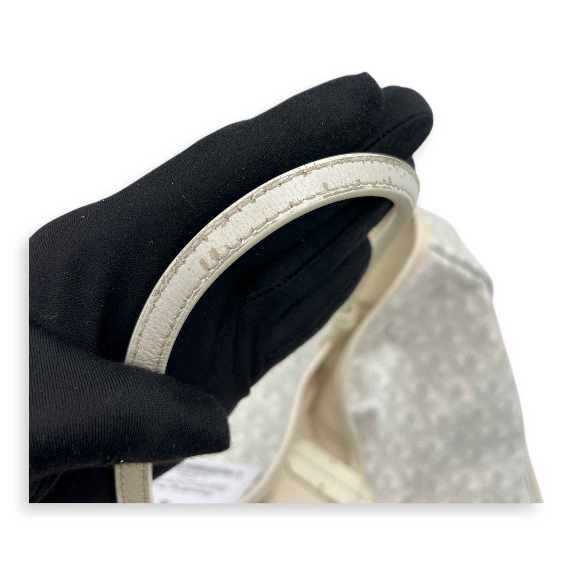 Saint Louis Tote Bag PM White in Coated Canvas, Silver hardware