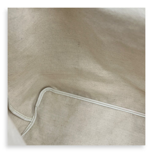 Saint Louis Tote Bag PM White in Coated Canvas, Silver hardware