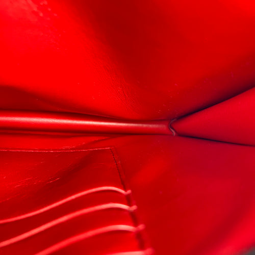 Logo Wallet On Chain Black in Saffiano Leather, Gold hardware