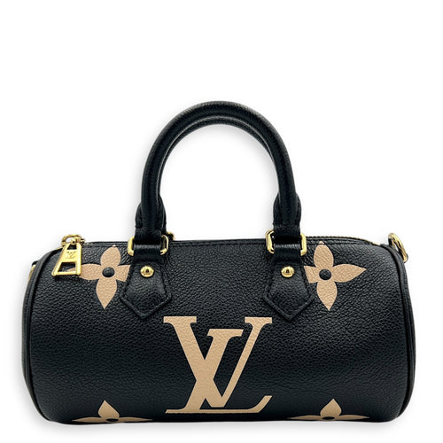 Papillon Crossbody Bag BB Black in Empreinte Leather, Gold hardware