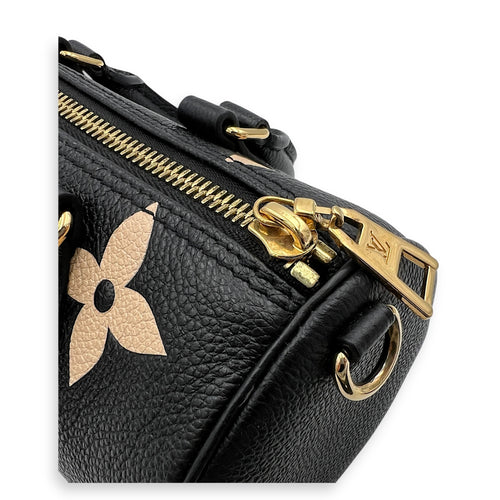 Papillon Crossbody Bag BB Black in Empreinte Leather, Gold hardware