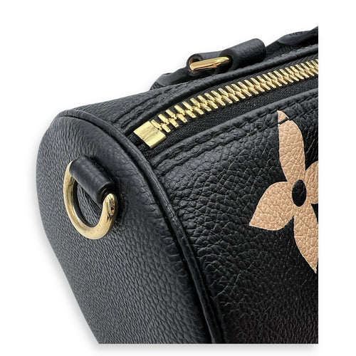 Papillon Crossbody Bag BB Black in Empreinte Leather, Gold hardware