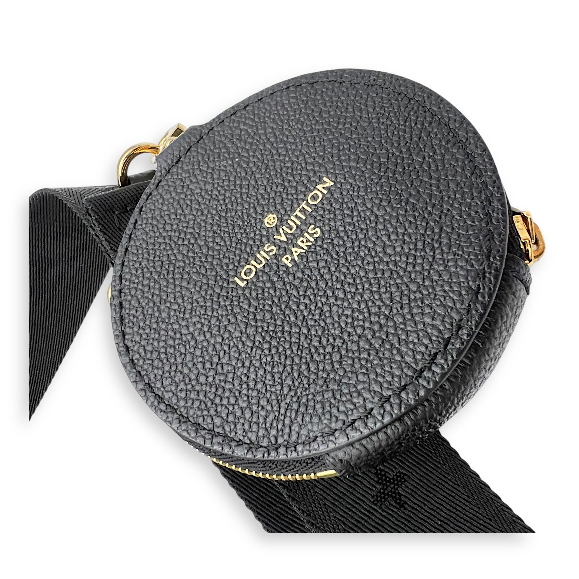 Papillon Crossbody Bag BB Black in Empreinte Leather, Gold hardware