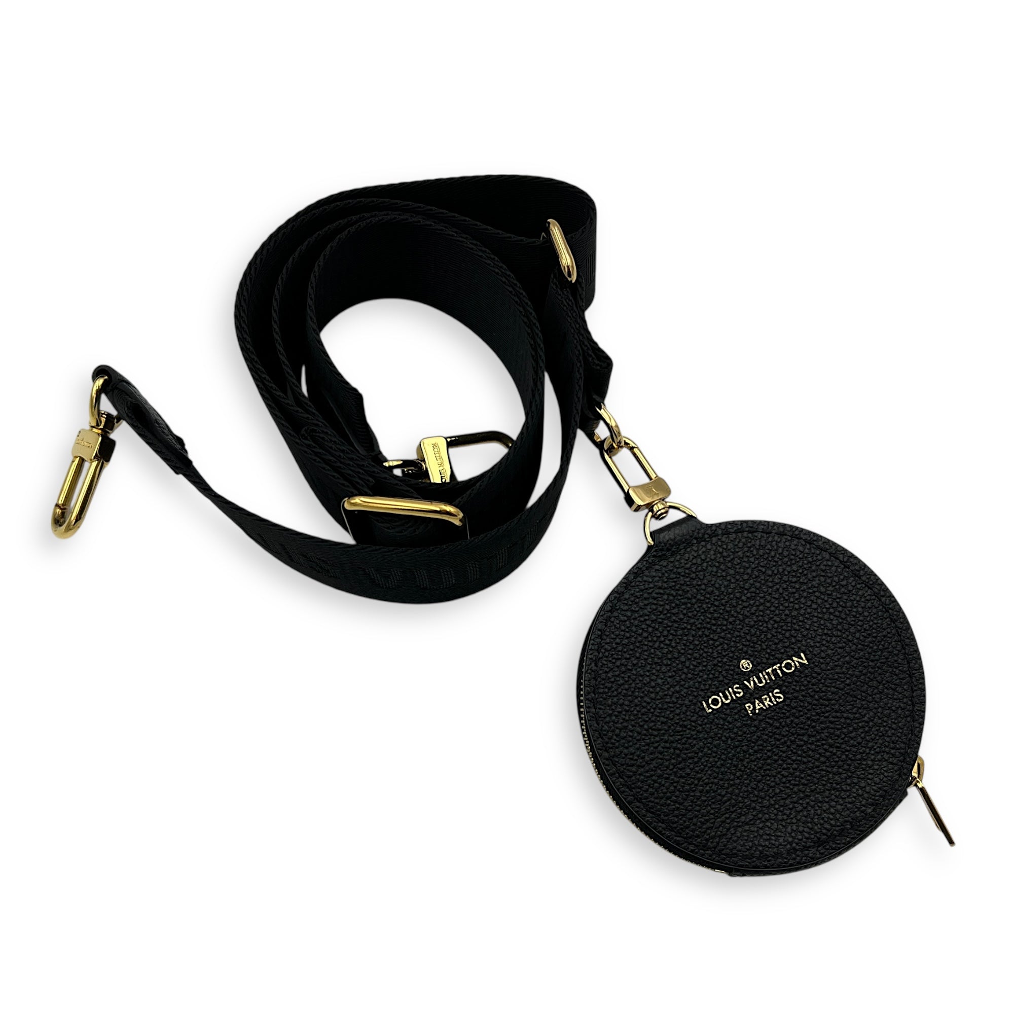 Papillon Crossbody Bag BB Black in Empreinte Leather, Gold hardware