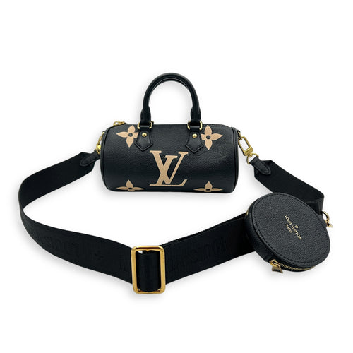 Papillon Crossbody Bag BB Black in Empreinte Leather, Gold hardware