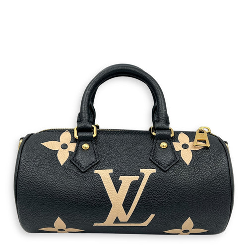 Papillon Crossbody Bag BB Black in Empreinte Leather, Gold hardware