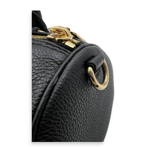Papillon Crossbody Bag BB Black in Empreinte Leather, Gold hardware