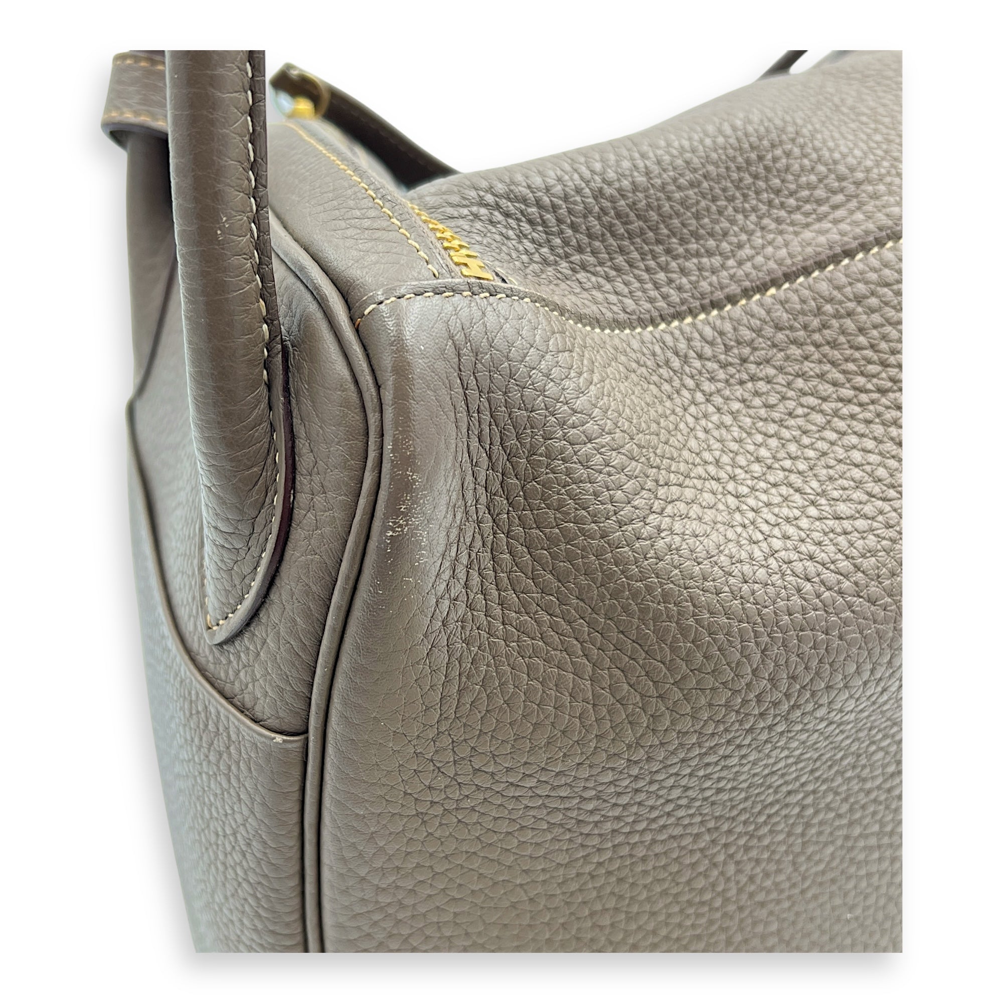 Lindy Etoupe in Clemence, Gold hardware