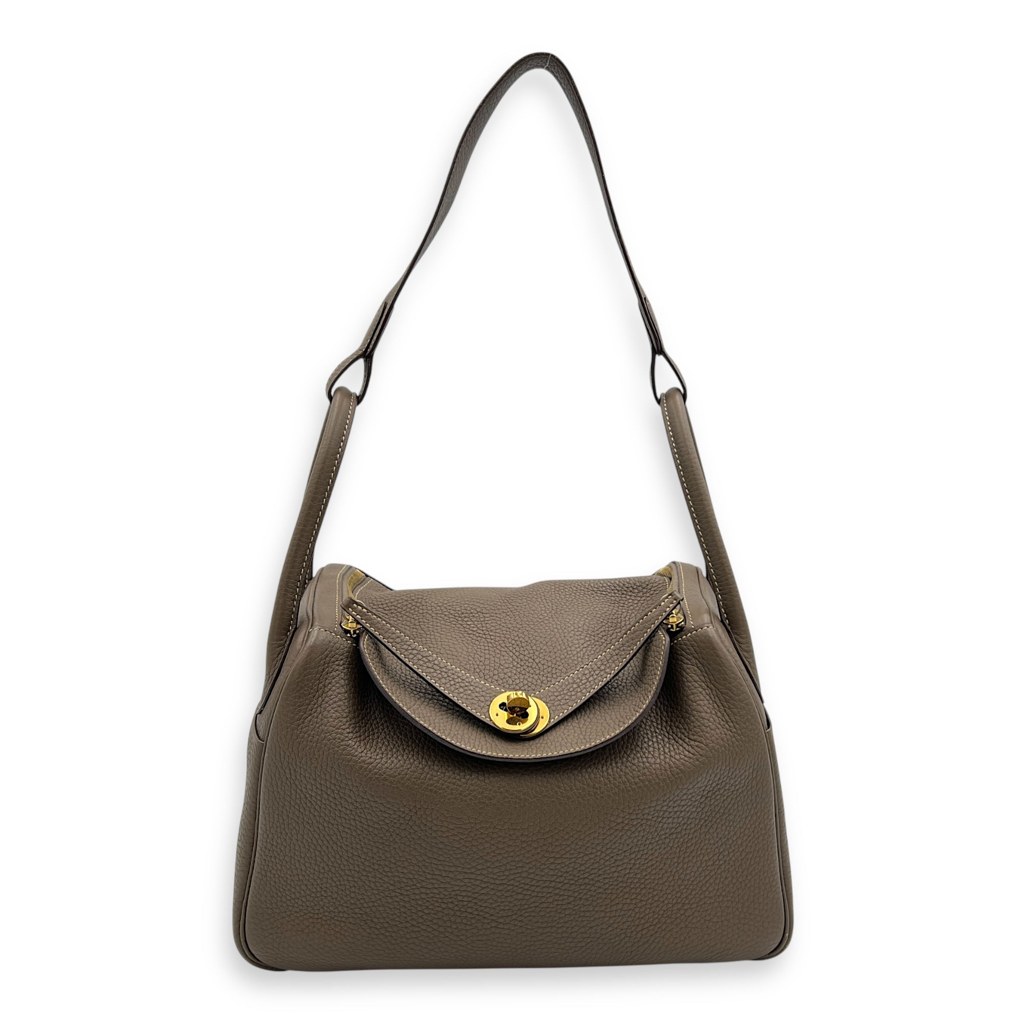 Lindy Etoupe in Clemence, Gold hardware