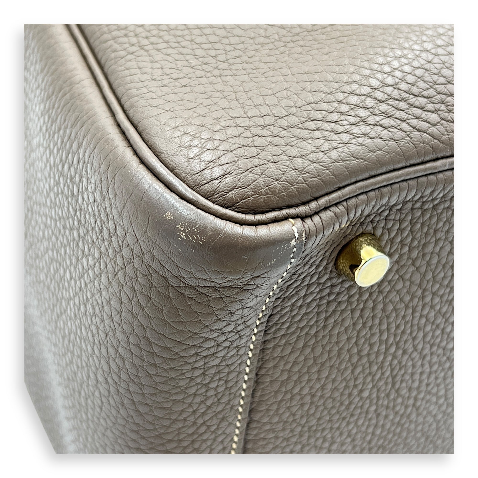 Lindy Etoupe in Clemence, Gold hardware