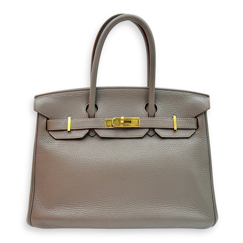 Birkin Etain in Clemence, Gold hardware