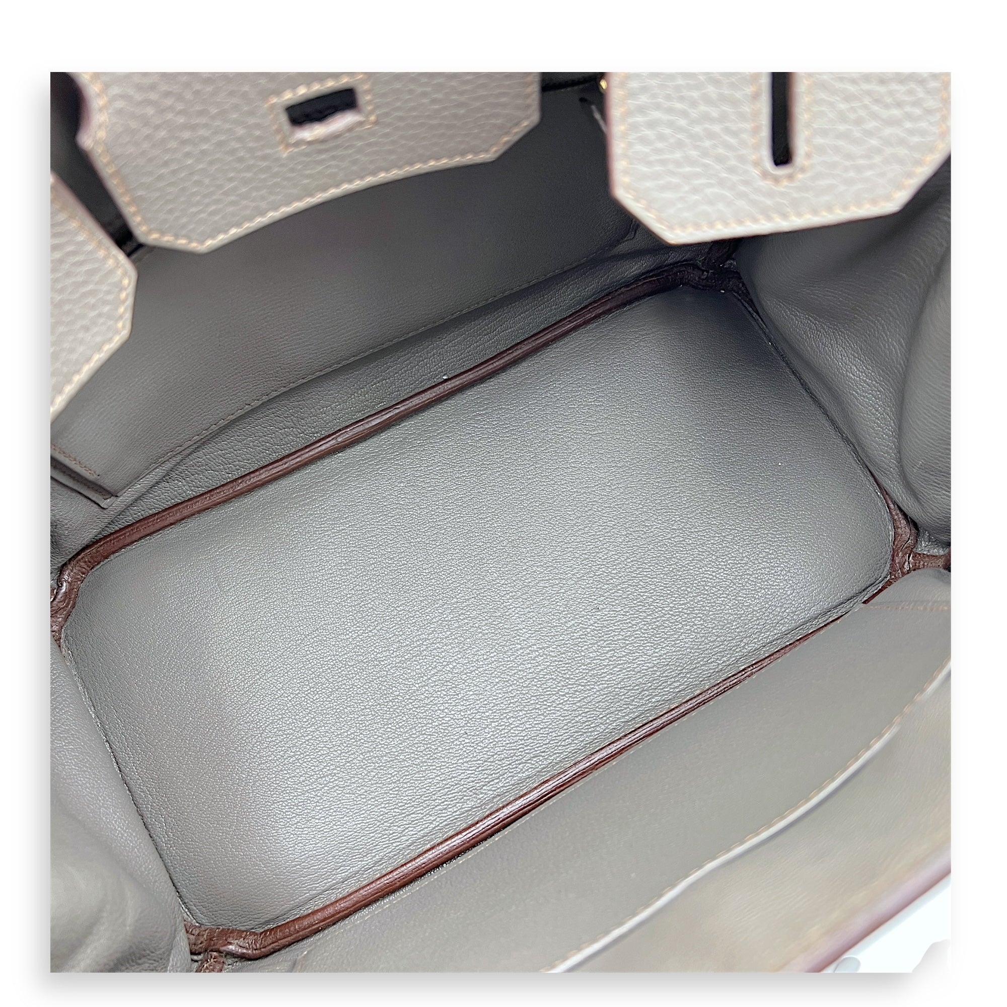 Birkin Etain in Clemence, Gold hardware