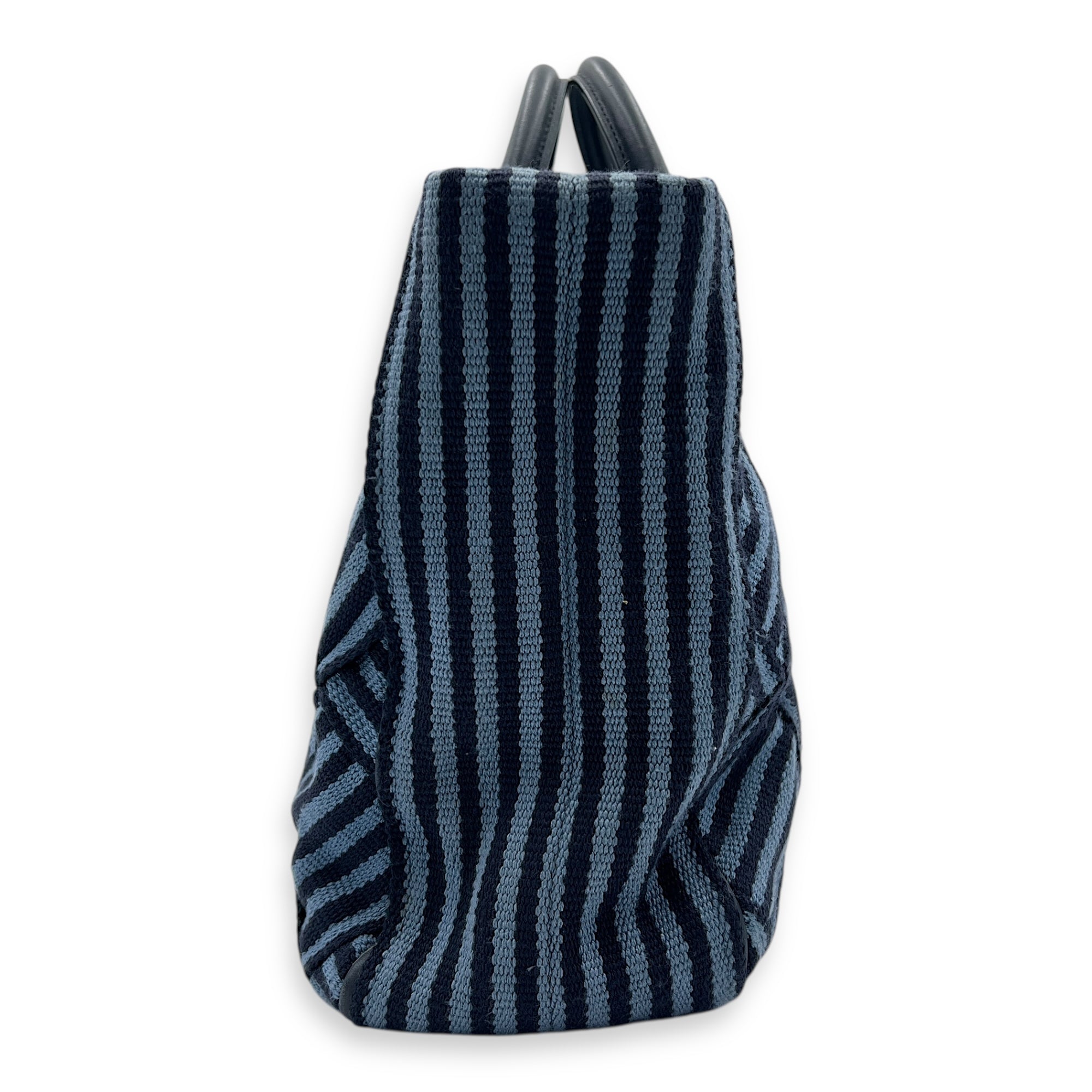 Deauville Tote Bag Blue in Quilted Canvas, Ruthenium hardware