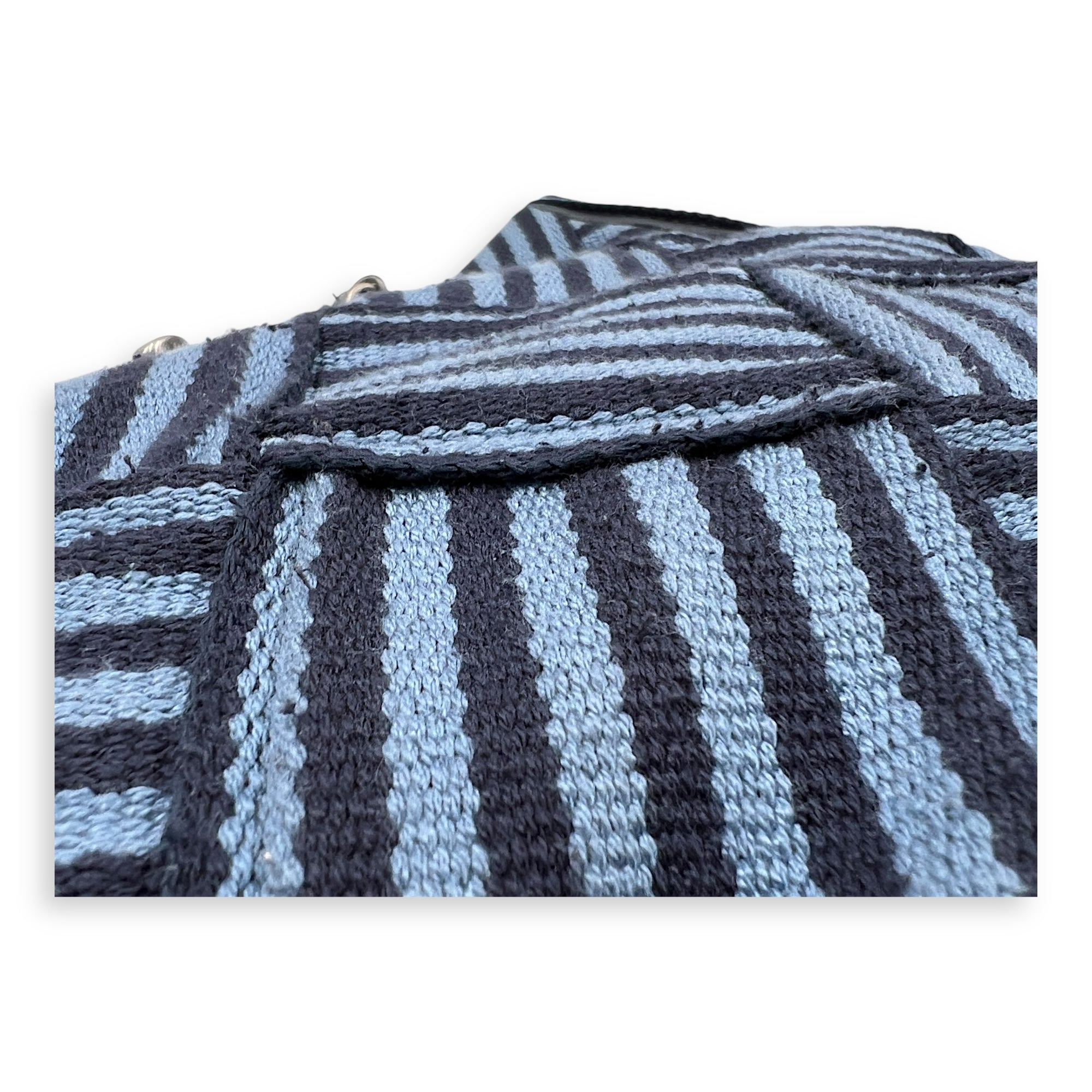 Deauville Tote Bag Blue in Quilted Canvas, Ruthenium hardware