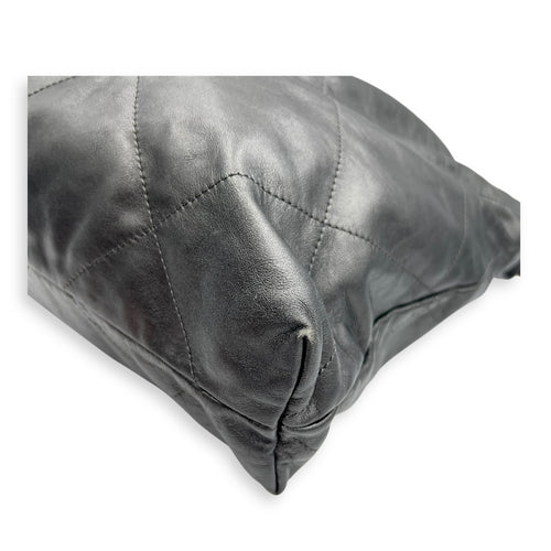 22 Tote Hobo Bag Medium Grey in Calfskin, Brushed Palladium hardware