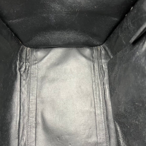 Luggage Mini Black Top Handle Bag in Calfskin, Gold hardware