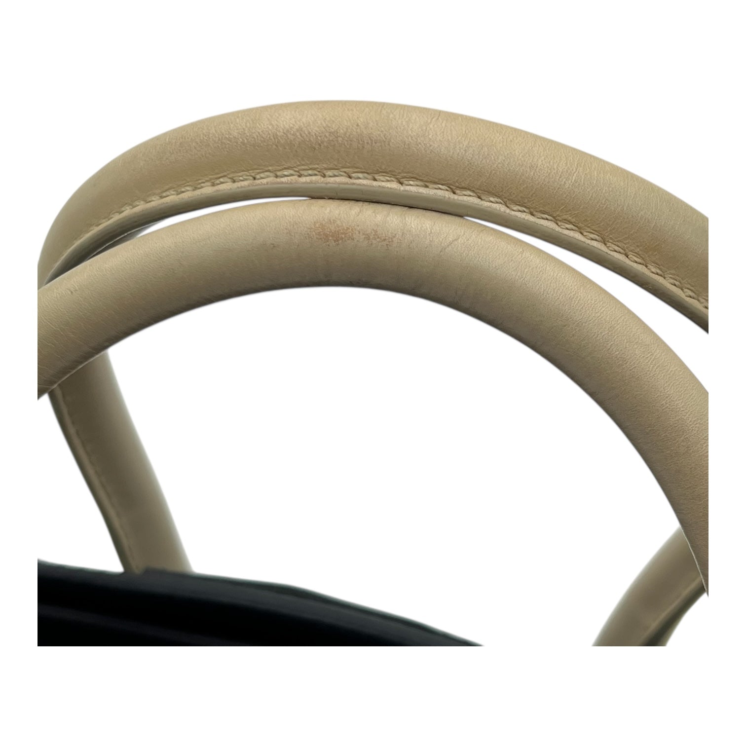 Luggage Mini Black Top Handle Bag in Calfskin, Gold hardware