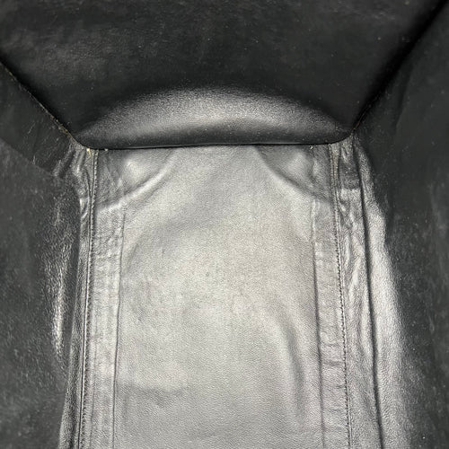 Luggage Mini Black Top Handle Bag in Calfskin, Gold hardware