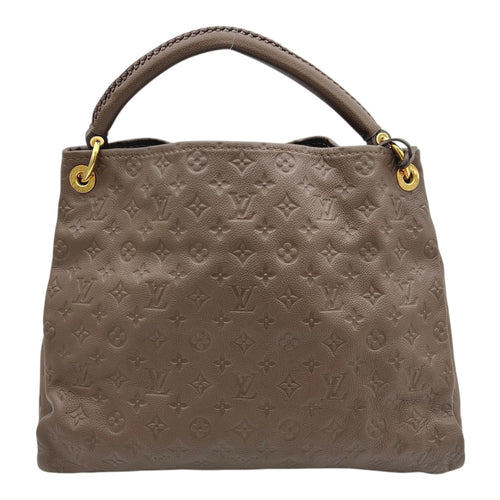 Artsy Shoulder Bag Brown in Empreinte Leather, Gold hardware