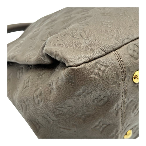 Artsy Shoulder Bag Brown in Empreinte Leather, Gold hardware