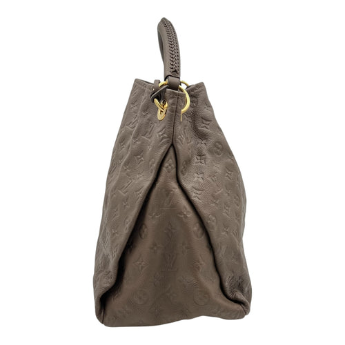 Artsy Shoulder Bag Brown in Empreinte Leather, Gold hardware