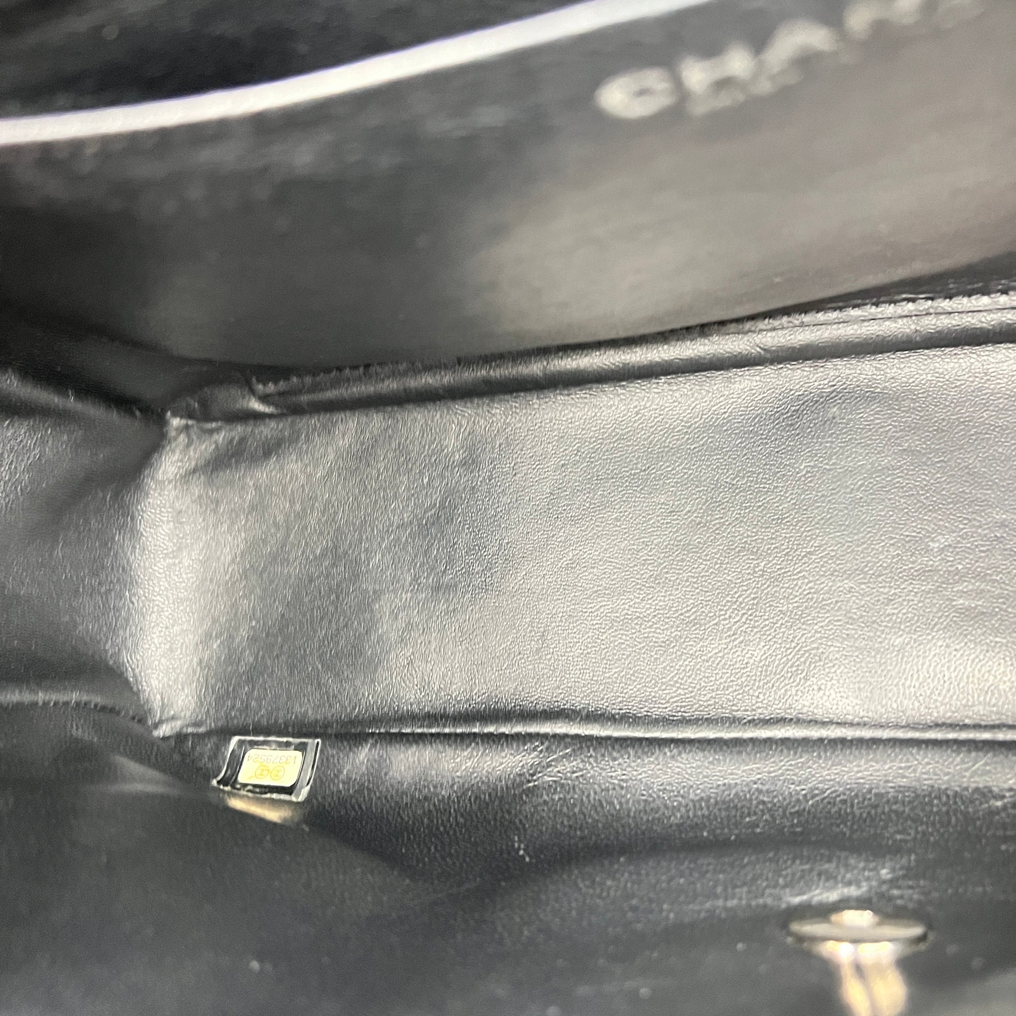 Classic Jumbo Single Flap Black Shoulder Bag in Caviar Leather, Silver hardware