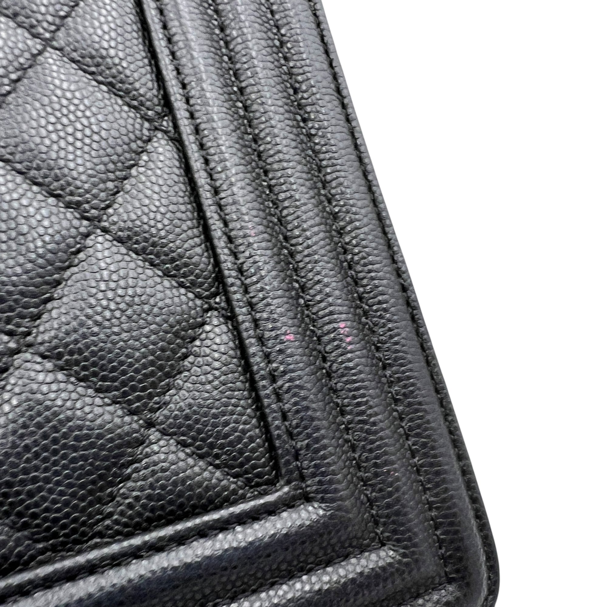 Boy Crossbody Bag Medium Black in Caviar Leather, Gold hardware