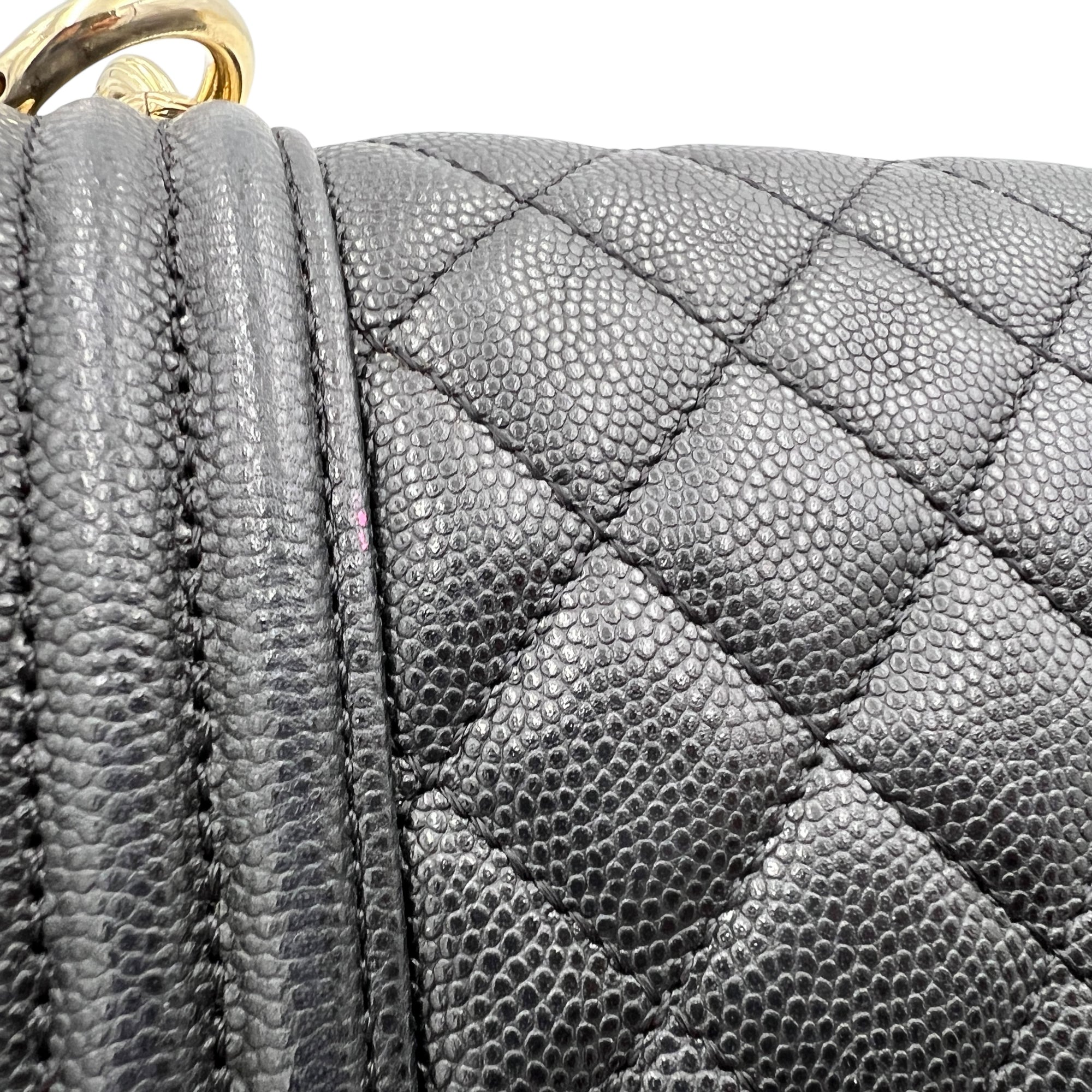 Boy Crossbody Bag Medium Black in Caviar Leather, Gold hardware