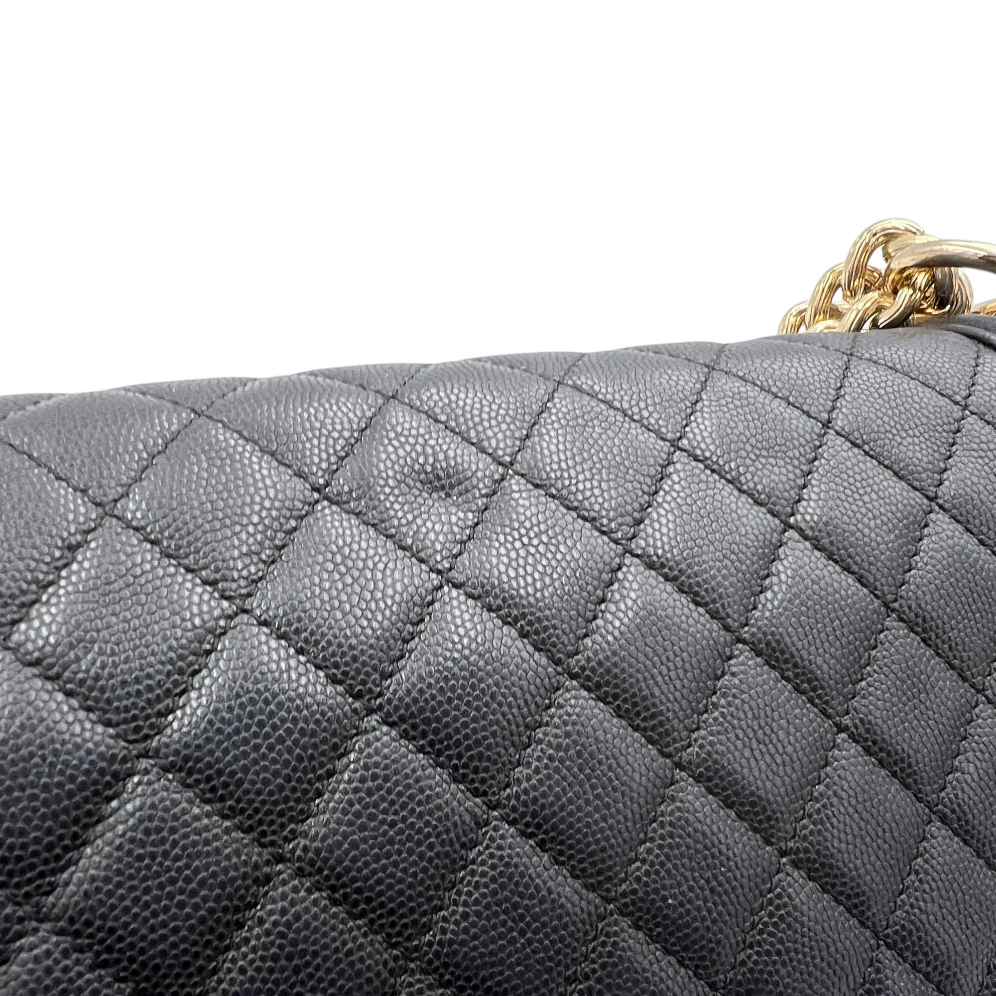 Boy Crossbody Bag Medium Black in Caviar Leather, Gold hardware