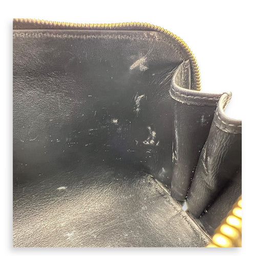 Triomphe Crossbody Bag Black in Calfskin, Gold hardware