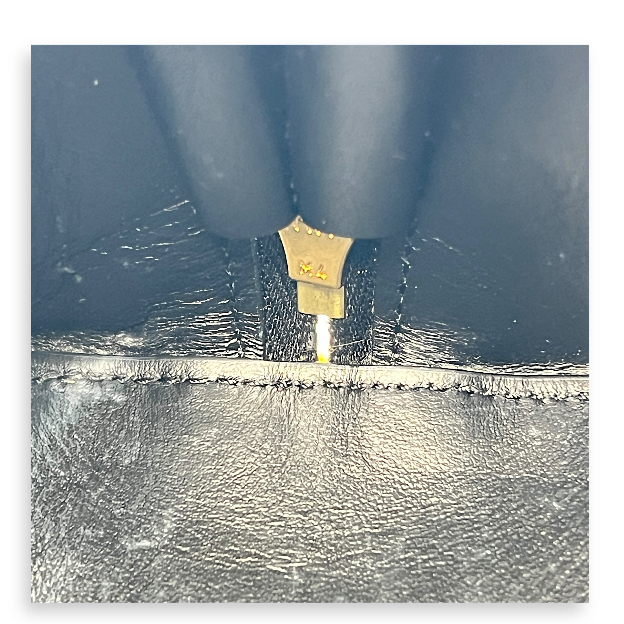 Triomphe Crossbody Bag Black in Calfskin, Gold hardware