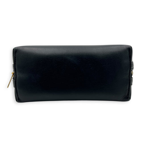 Triomphe Crossbody Bag Black in Calfskin, Gold hardware