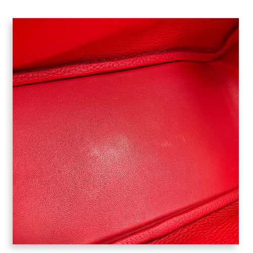 Lindy Red in Clemence, Silver hardware