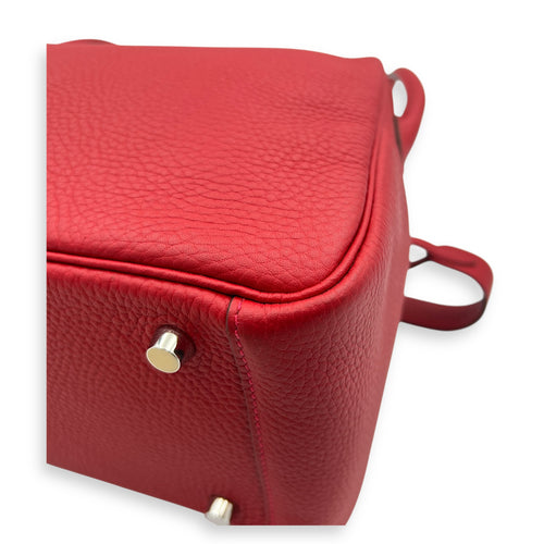 Lindy Red in Clemence, Silver hardware