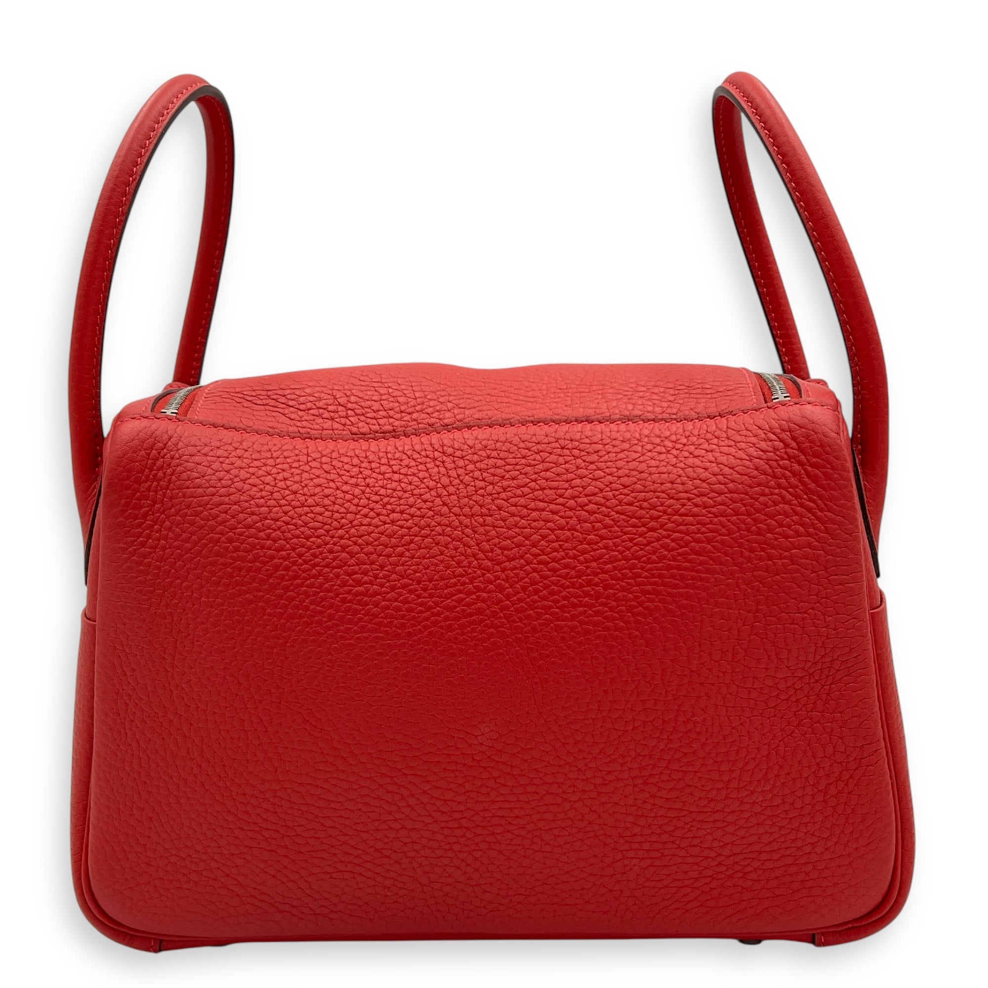 Lindy Red in Clemence, Silver hardware