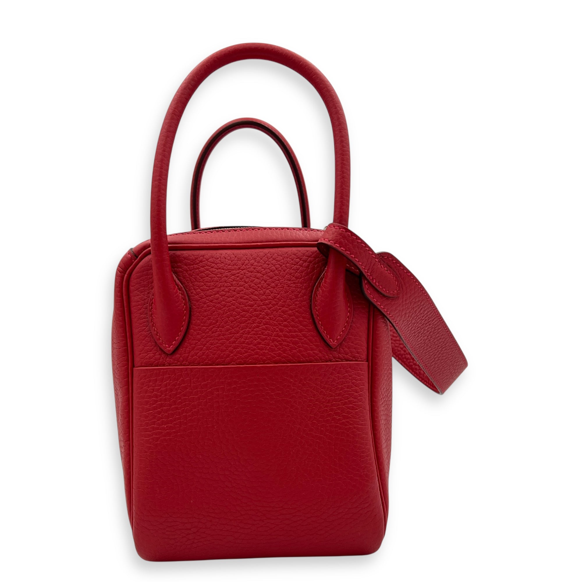 Lindy Red in Clemence, Silver hardware