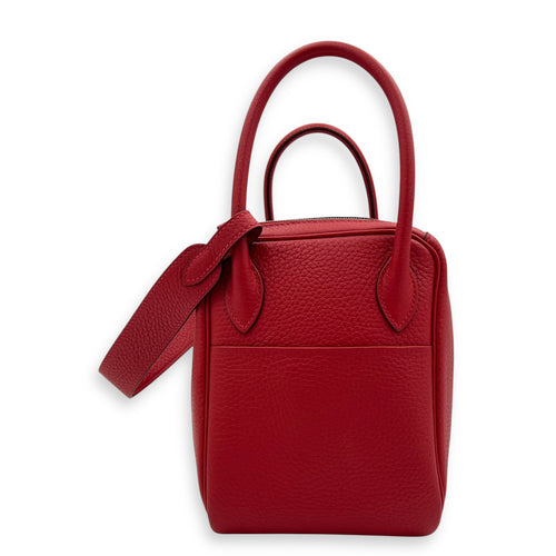 Lindy Red in Clemence, Silver hardware