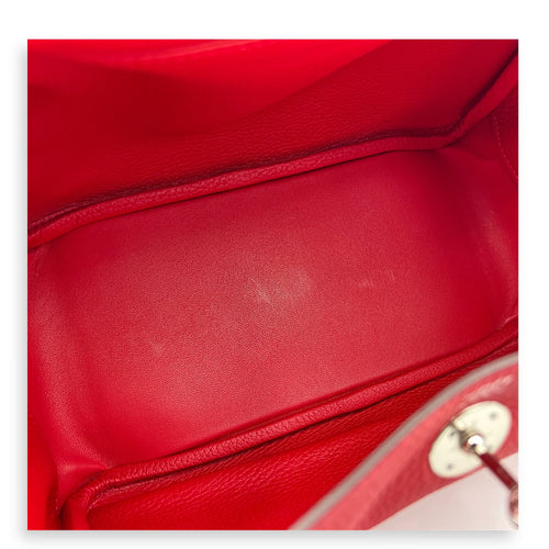 Lindy Red in Clemence, Silver hardware