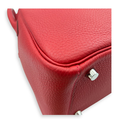 Lindy Red in Clemence, Silver hardware