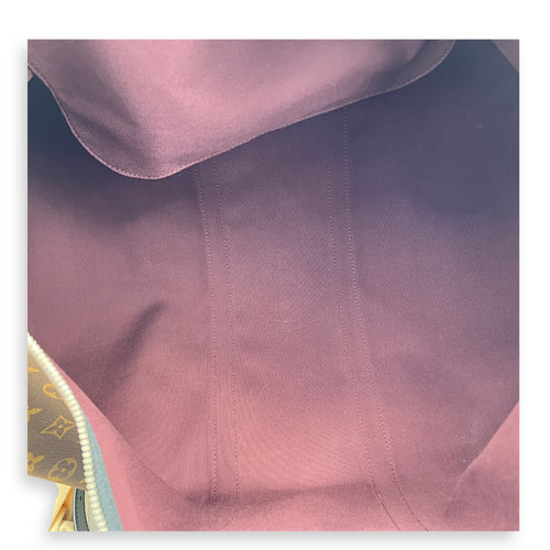 Keepall Duffle Bag 55 Black in Monogram Coated Canvas, Silver hardware