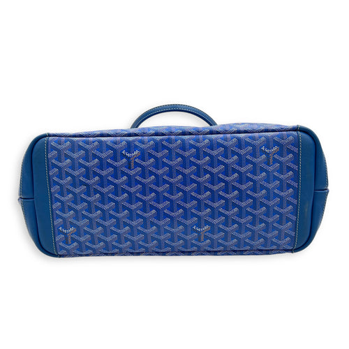Artois MM (with Initials) Blue in Coated Canvas, Silver hardware