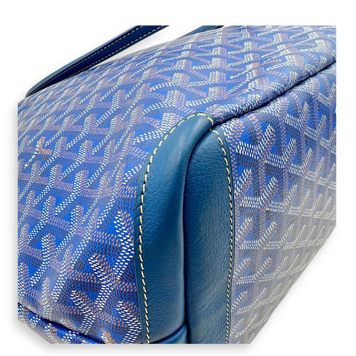Artois MM (with Initials) Blue in Coated Canvas, Silver hardware