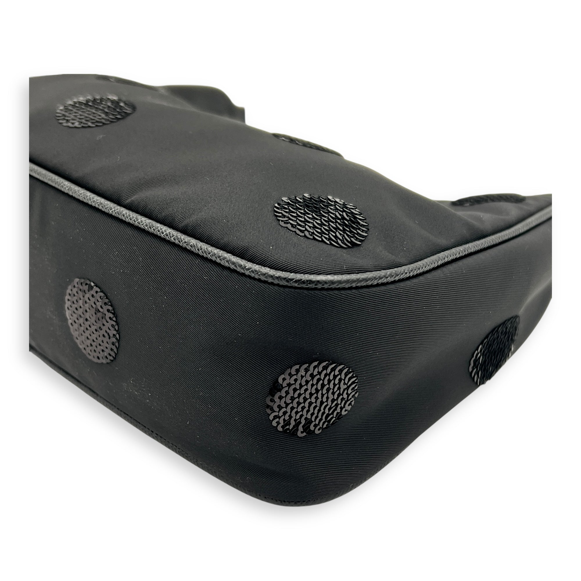 Re-Edition 2005 Crossbody Bag Black in Re-Nylon, Silver hardware