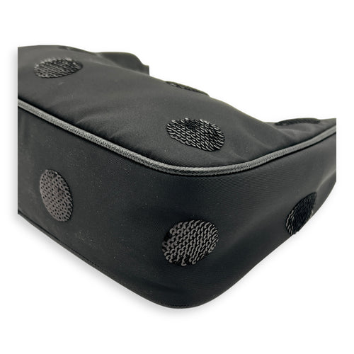 Re-Edition 2005 Crossbody Bag Black in Re-Nylon, Silver hardware