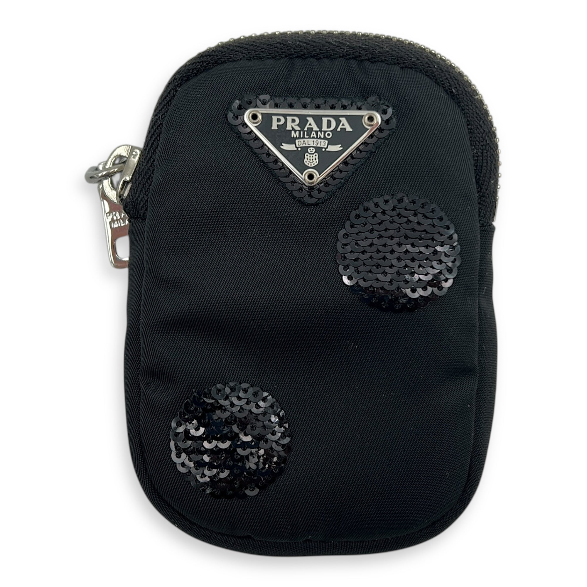 Re-Edition 2005 Crossbody Bag Black in Re-Nylon, Silver hardware