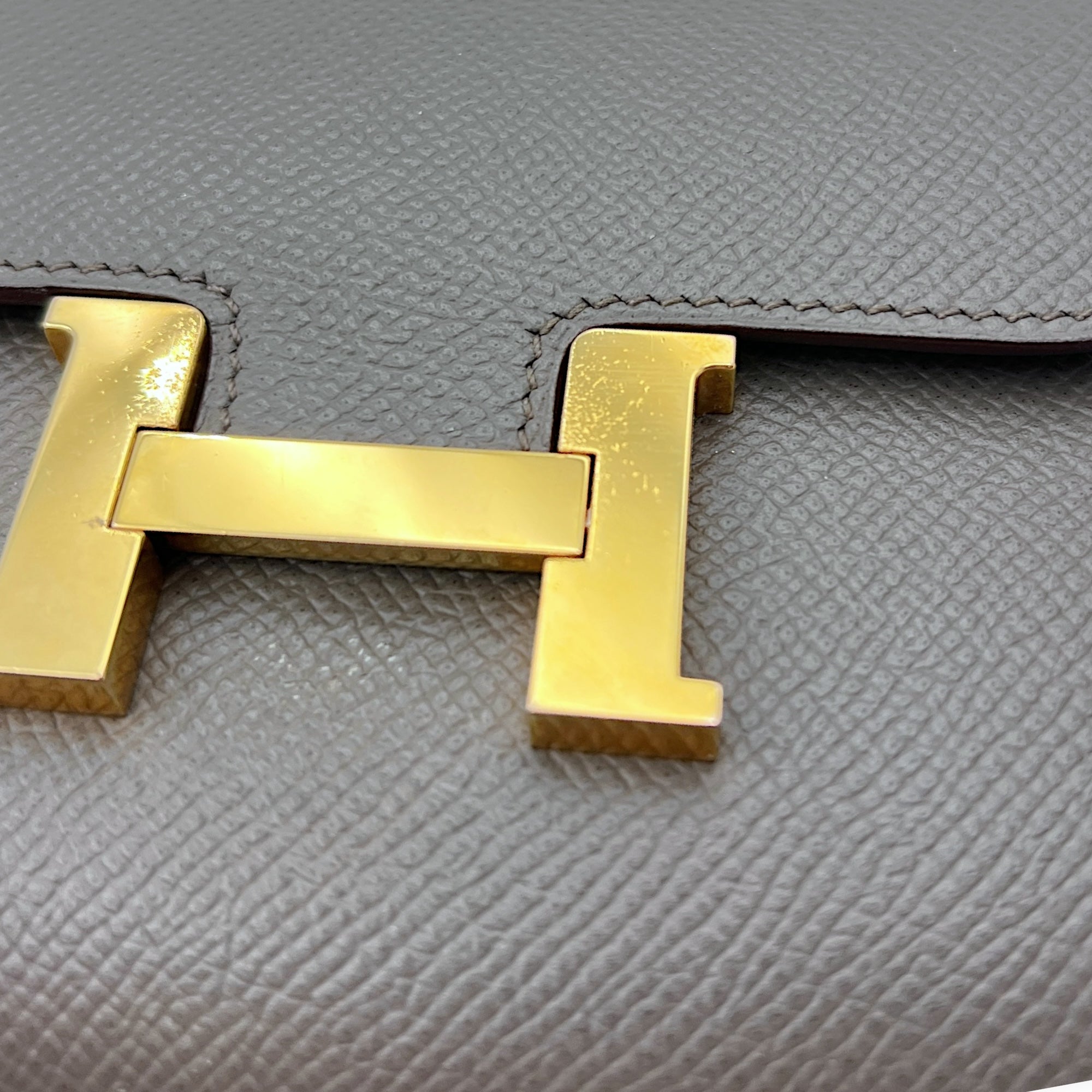 Constance Taupe in Epsom, Gold hardware