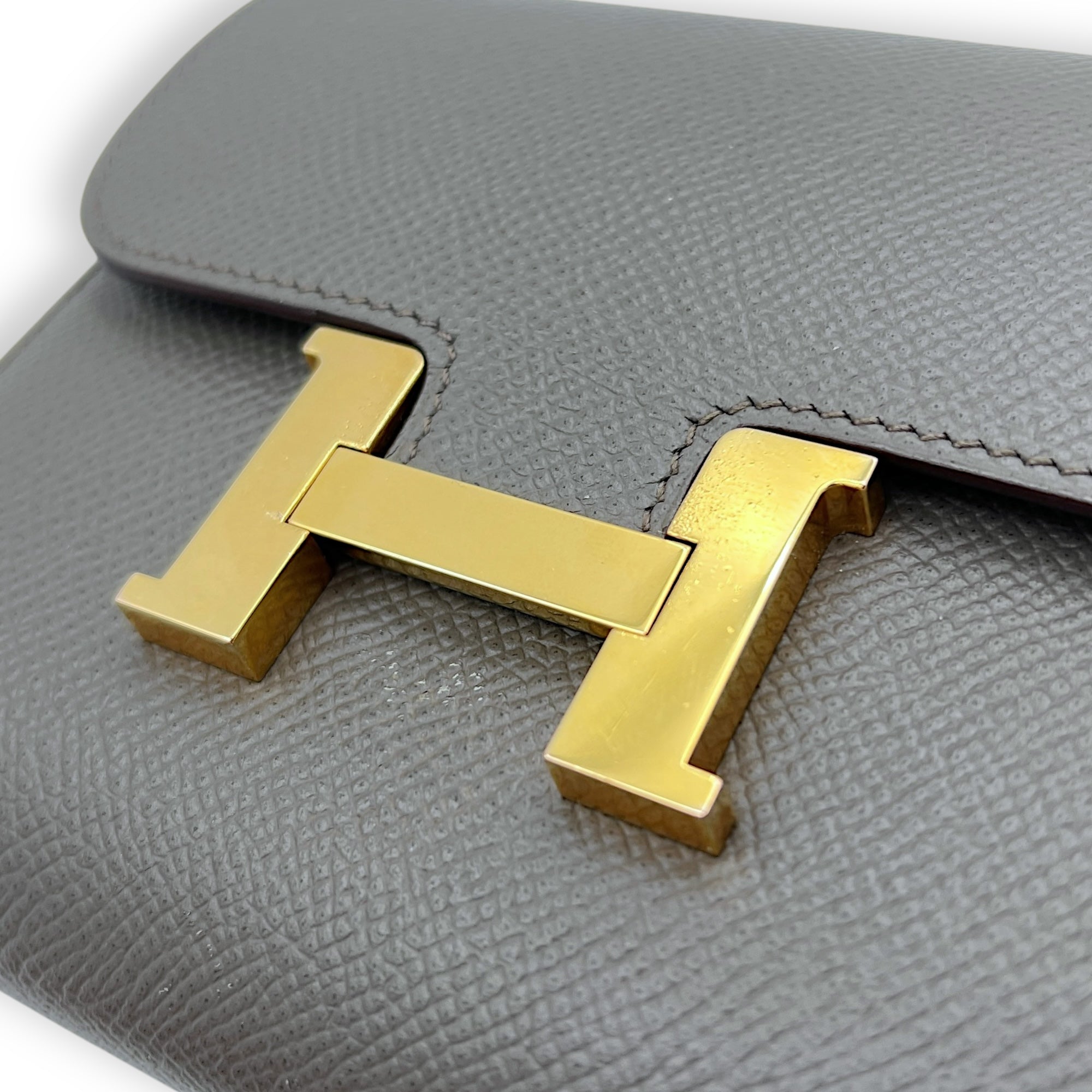 Constance Taupe in Epsom, Gold hardware